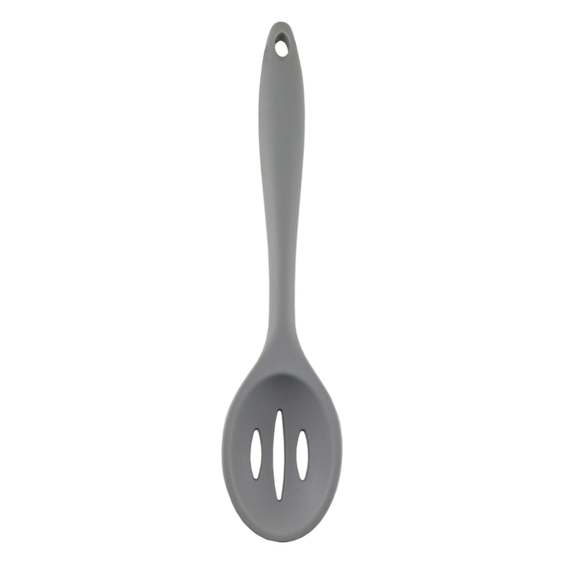REGENT KITCHEN GREY SILICONE SLOTTED SPOON, (270X60X18MM)