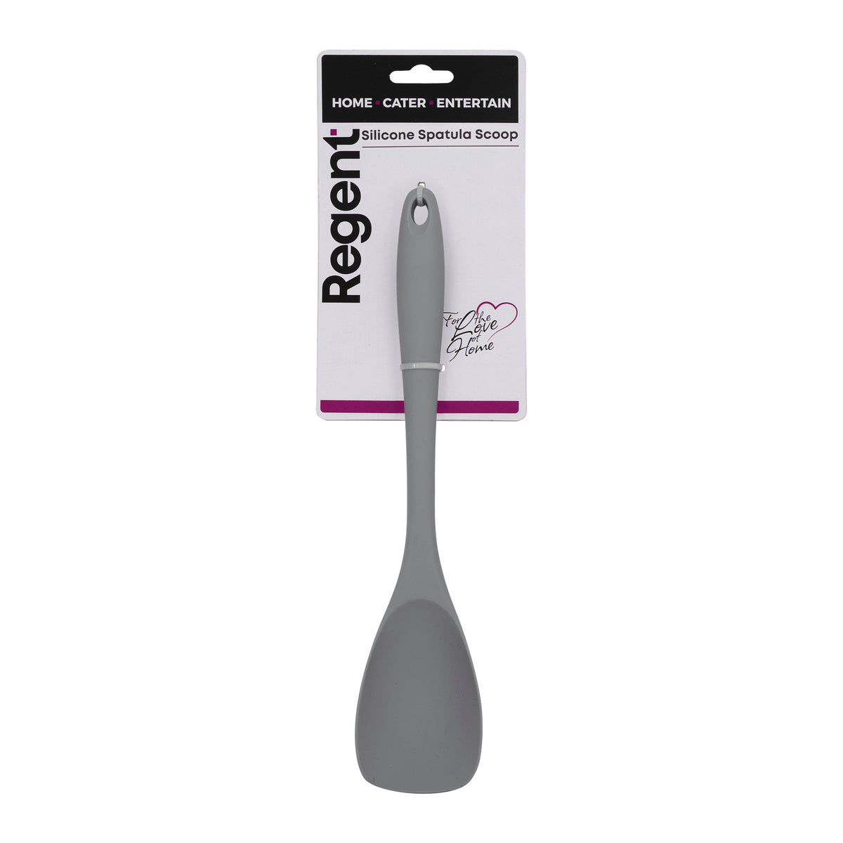 REGENT KITCHEN GREY SILICONE SCOOP SPATULA, 280MM