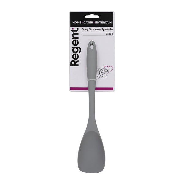 REGENT KITCHEN GREY SILICONE SCOOP SPATULA, 280MM
