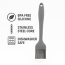 REGENT KITCHEN GREY SILICONE BASTING BRUSH, 210MM