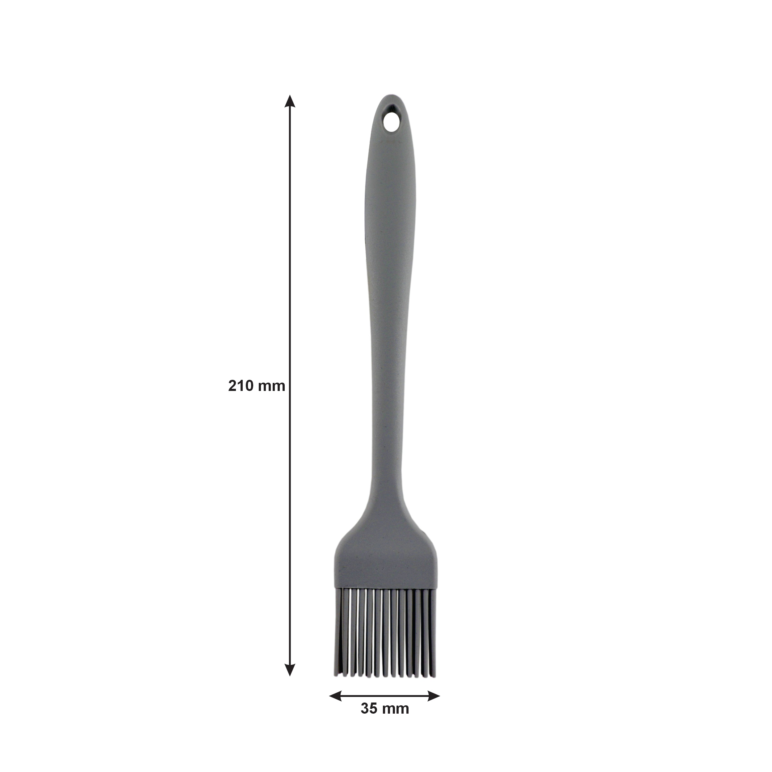 REGENT KITCHEN GREY SILICONE BASTING BRUSH, 210MM