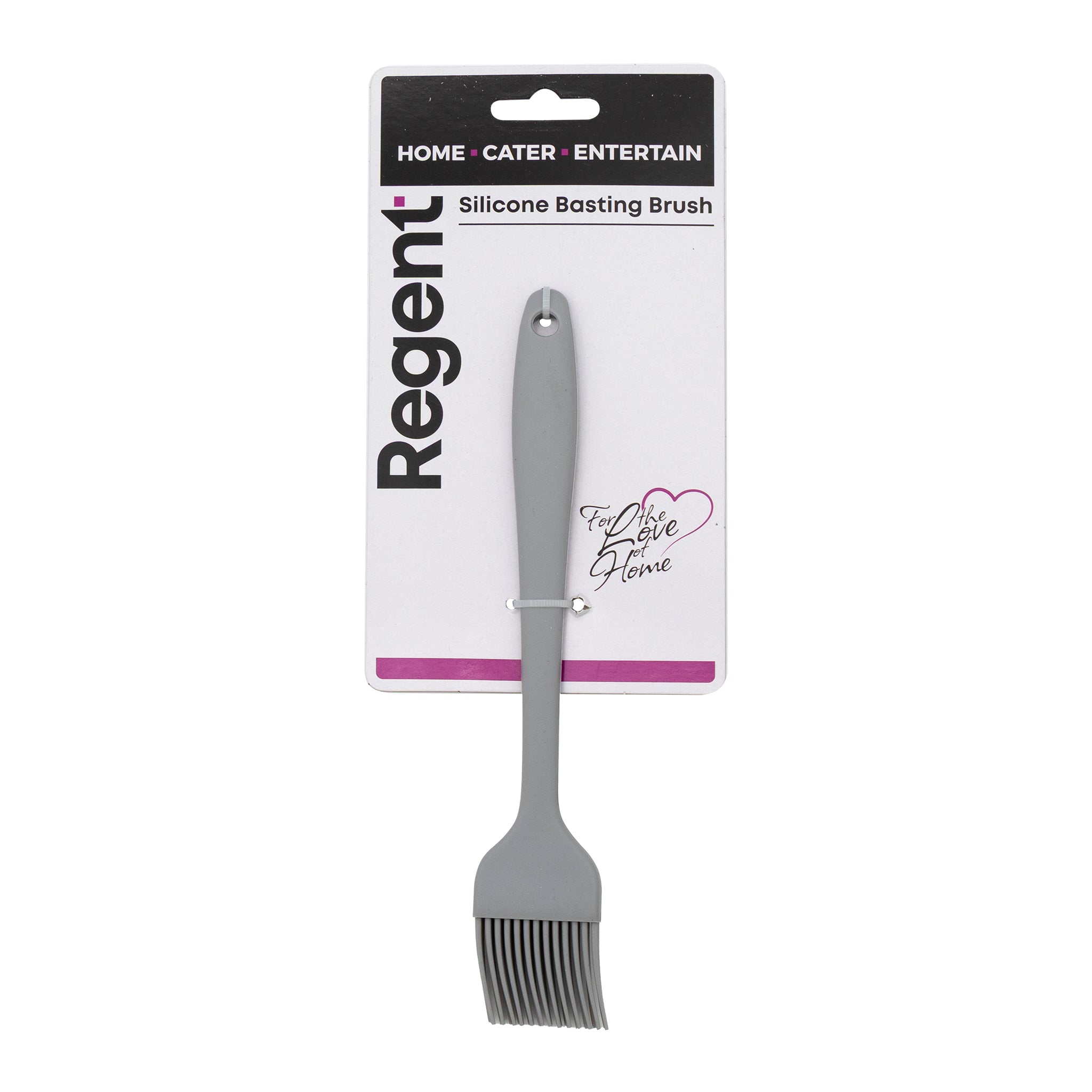 REGENT KITCHEN GREY SILICONE BASTING BRUSH, 210MM