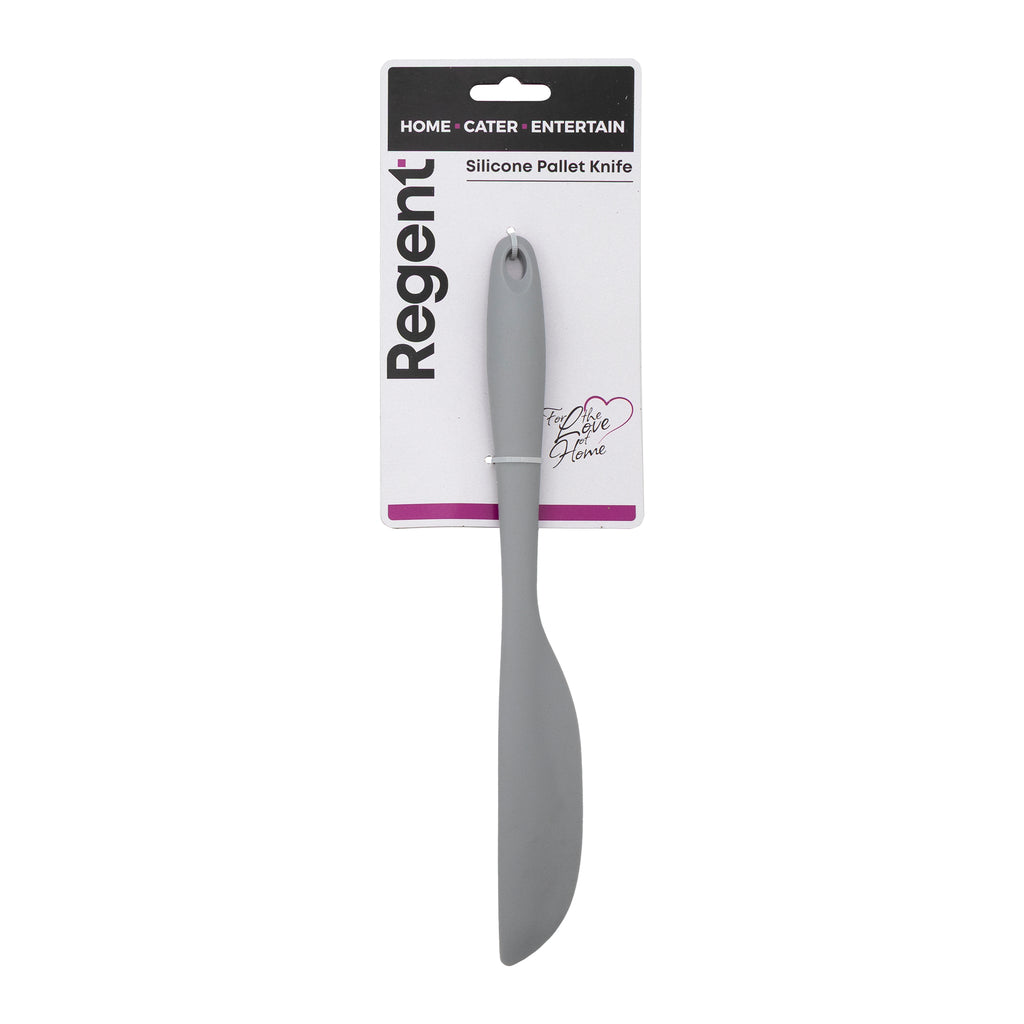 REGENT KITCHEN GREY SILICONE PALLET KNIFE, 270MM