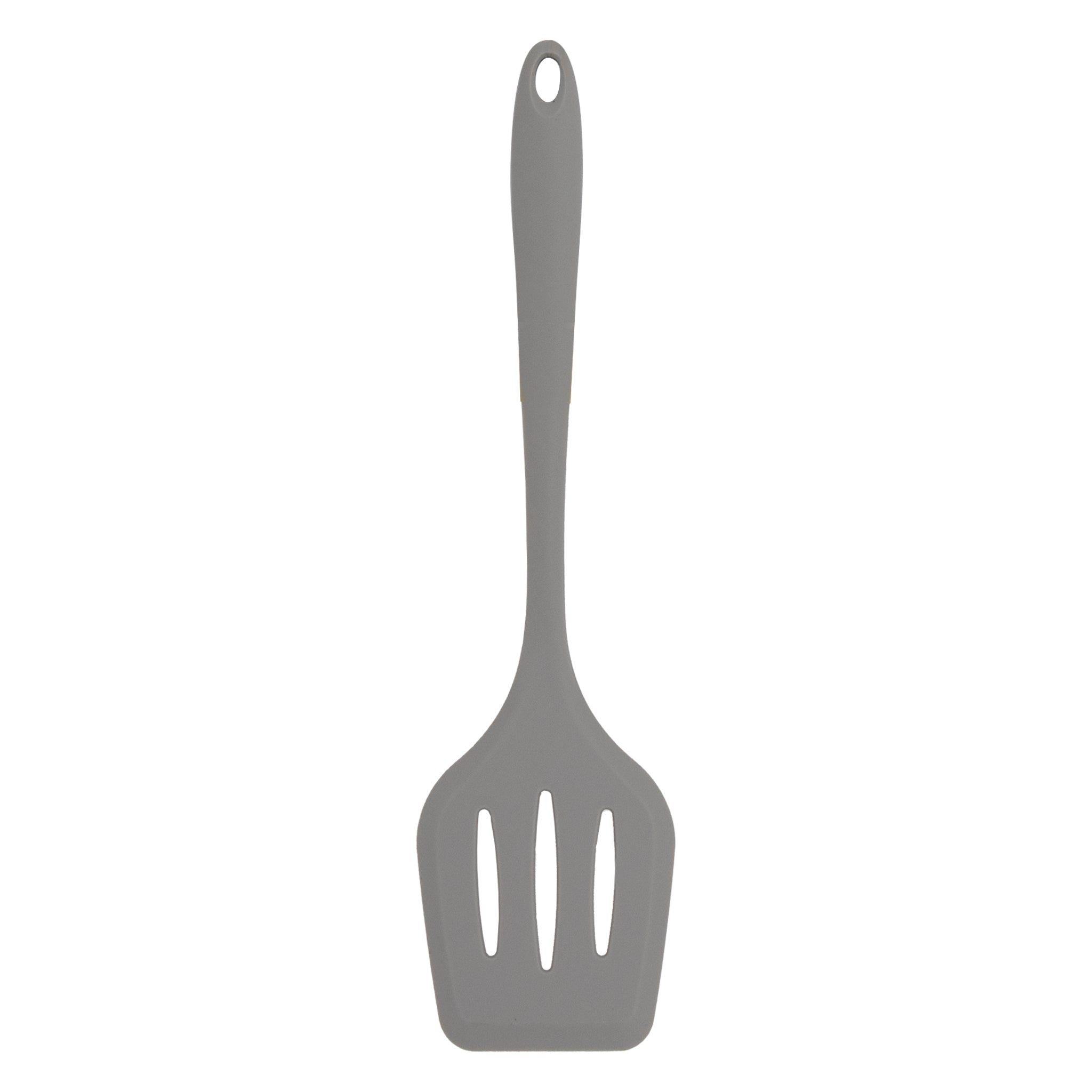 REGENT KITCHEN GREY SILICONE SLOTTED TURNER, 304MM