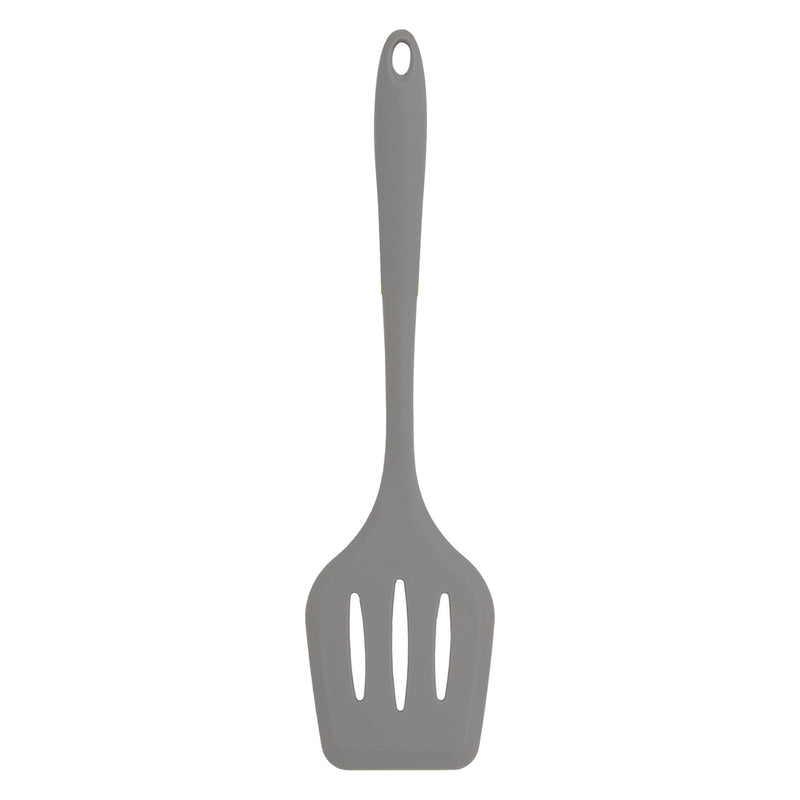 REGENT KITCHEN GREY SILICONE SLOTTED TURNER, (304X78X18MM)