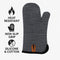 REGENT KITCHEN SILICONE AND COTTON OVEN GLOVE BLACK, 350MM
