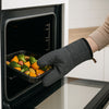 REGENT KITCHEN SILICONE AND COTTON OVEN GLOVE BLACK, 350MM