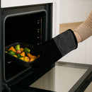 REGENT KITCHEN SILICONE AND COTTON OVEN GLOVE BLACK, 340MM