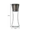 REGENT GLASS SALT AND PEPPER GRINDERS WITH ST.STEEL TOPS 2PK, 215ML