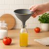 REGENT KITCHEN SILICONE FUNNEL GREY, 115MM DIA