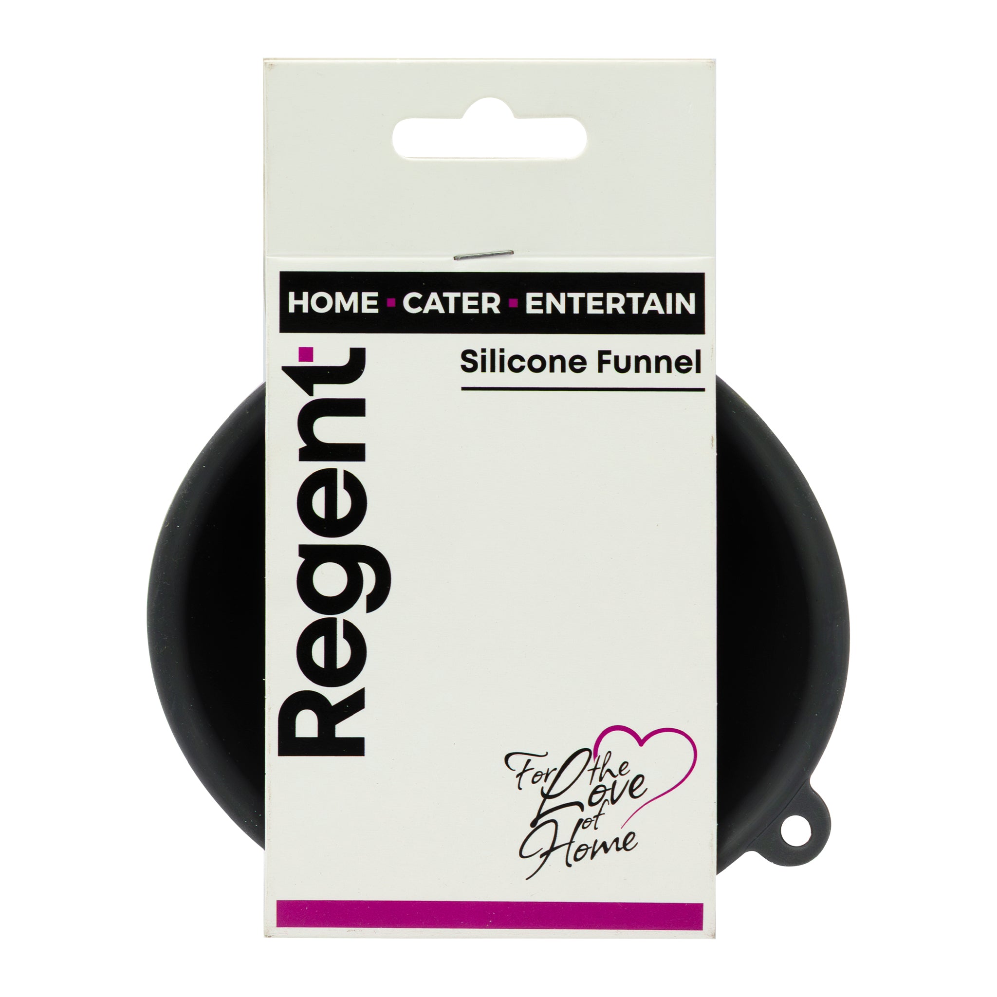 REGENT KITCHEN GREY SILICONE FUNNEL, 115MM DIA