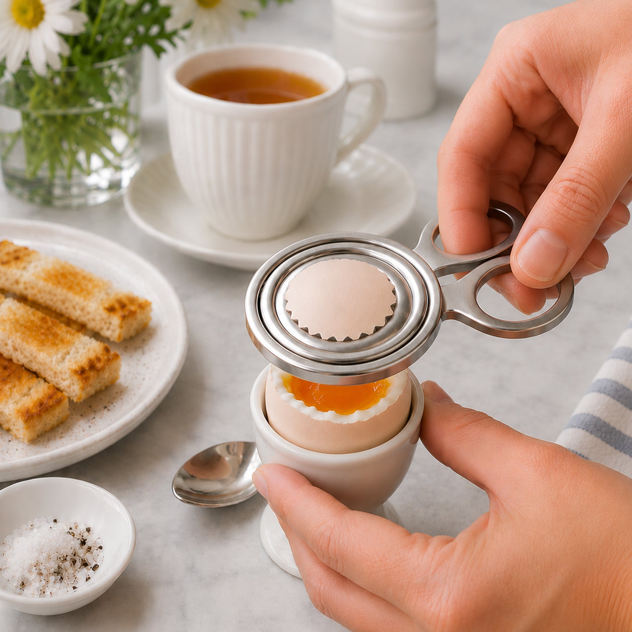 REGENT KITCHEN BOILED EGG TOP SNIPPER STAINLESS STEEL, 100MM