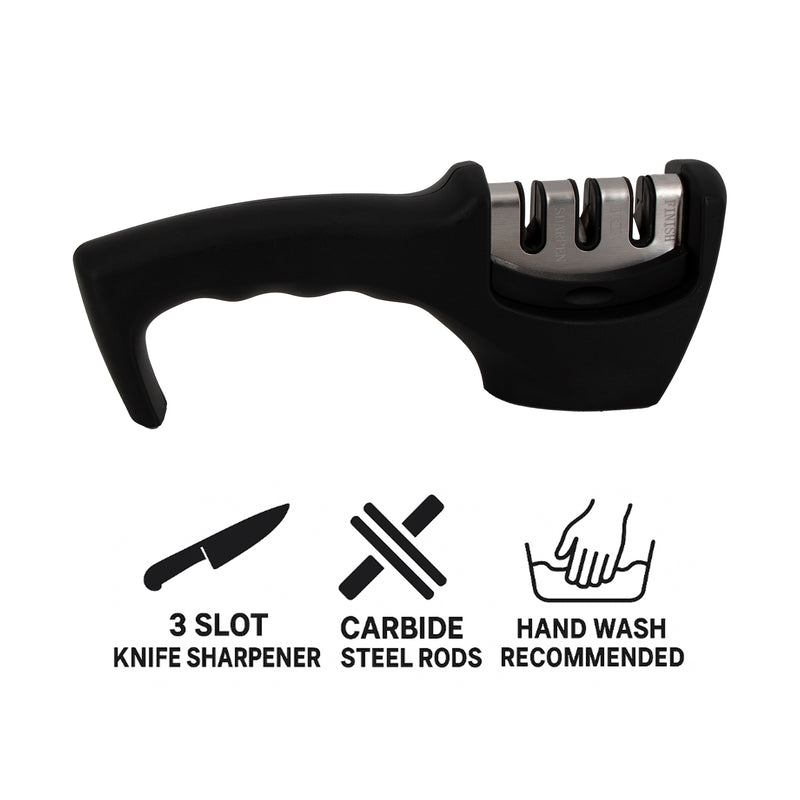 REGENT KITCHEN KNIFE SHARPENER 3 STAGE, 200X75MM