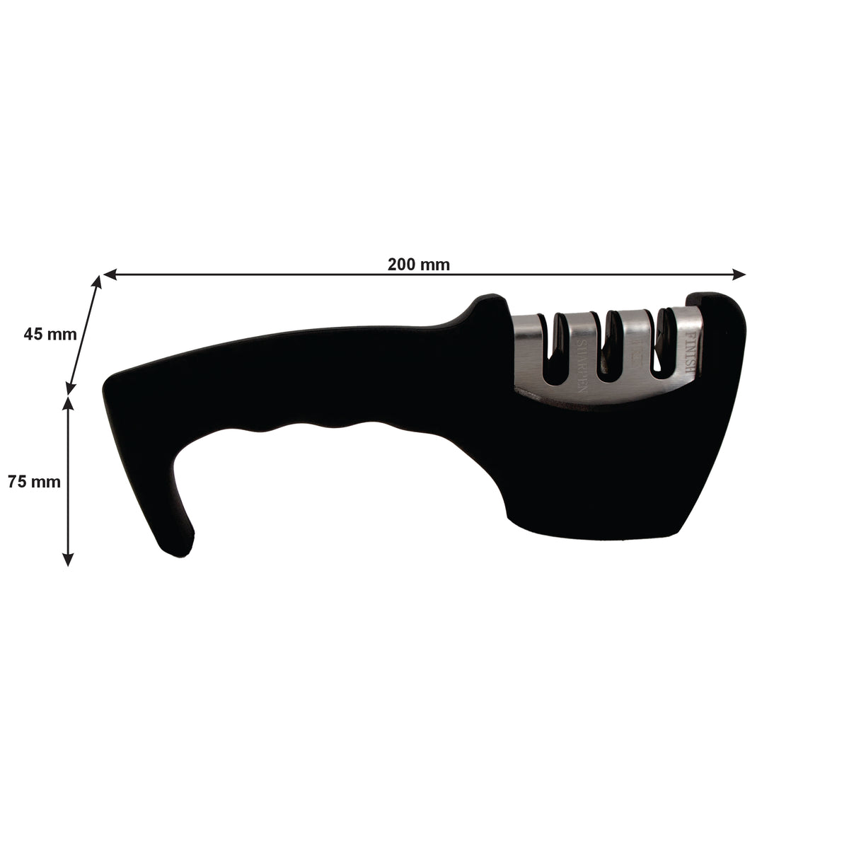 REGENT KITCHEN KNIFE SHARPENER 3 STAGE, 200X75MM
