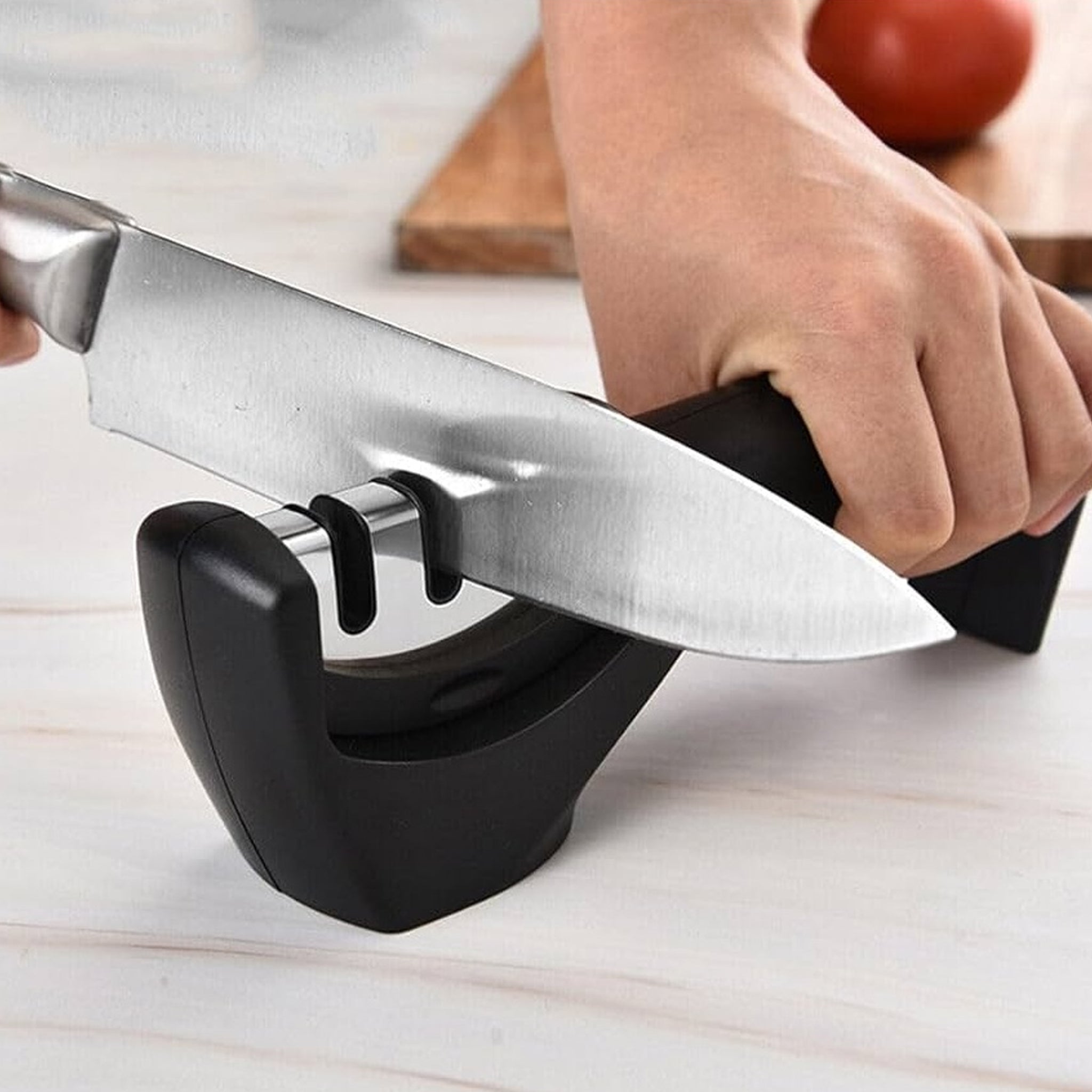 REGENT KITCHEN KNIFE SHARPENER 3 STAGE, 200X75MM
