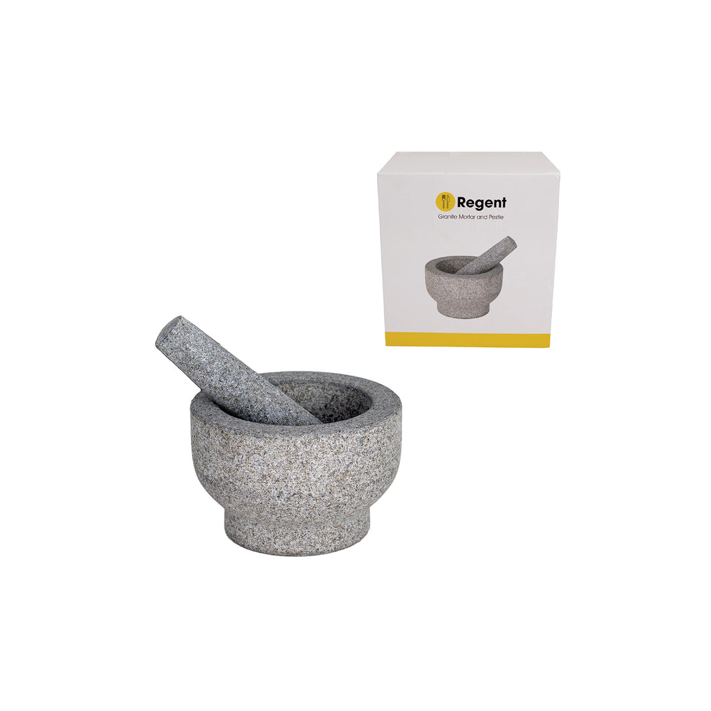 REGENT KITCHEN GRANITE MORTAR AND PESTLE, (150MM DIAX100MM) HCS Home