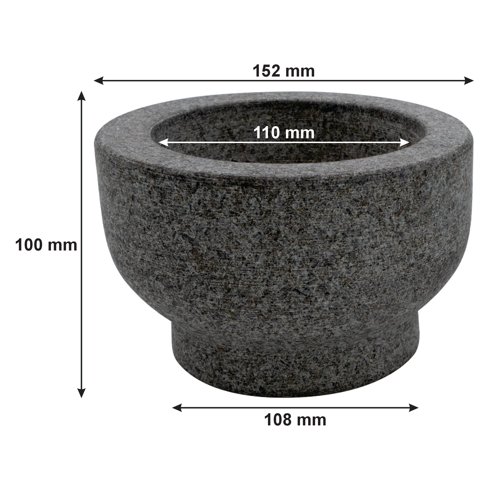 REGENT KITCHEN GRANITE MORTAR AND PESTLE 2PCS SET
