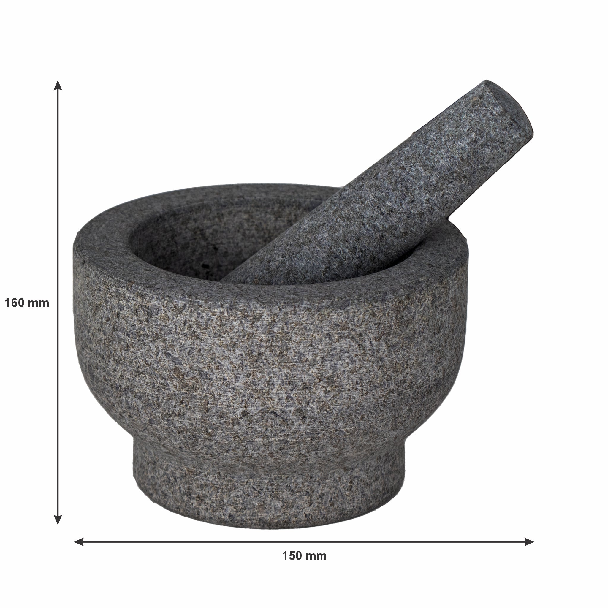 REGENT KITCHEN GRANITE MORTAR AND PESTLE 2PCS SET