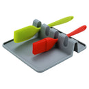 REGENT KITCHEN MULTI UNTENSIL 4 SLOT SILICONE SPOON REST, 140X136MM