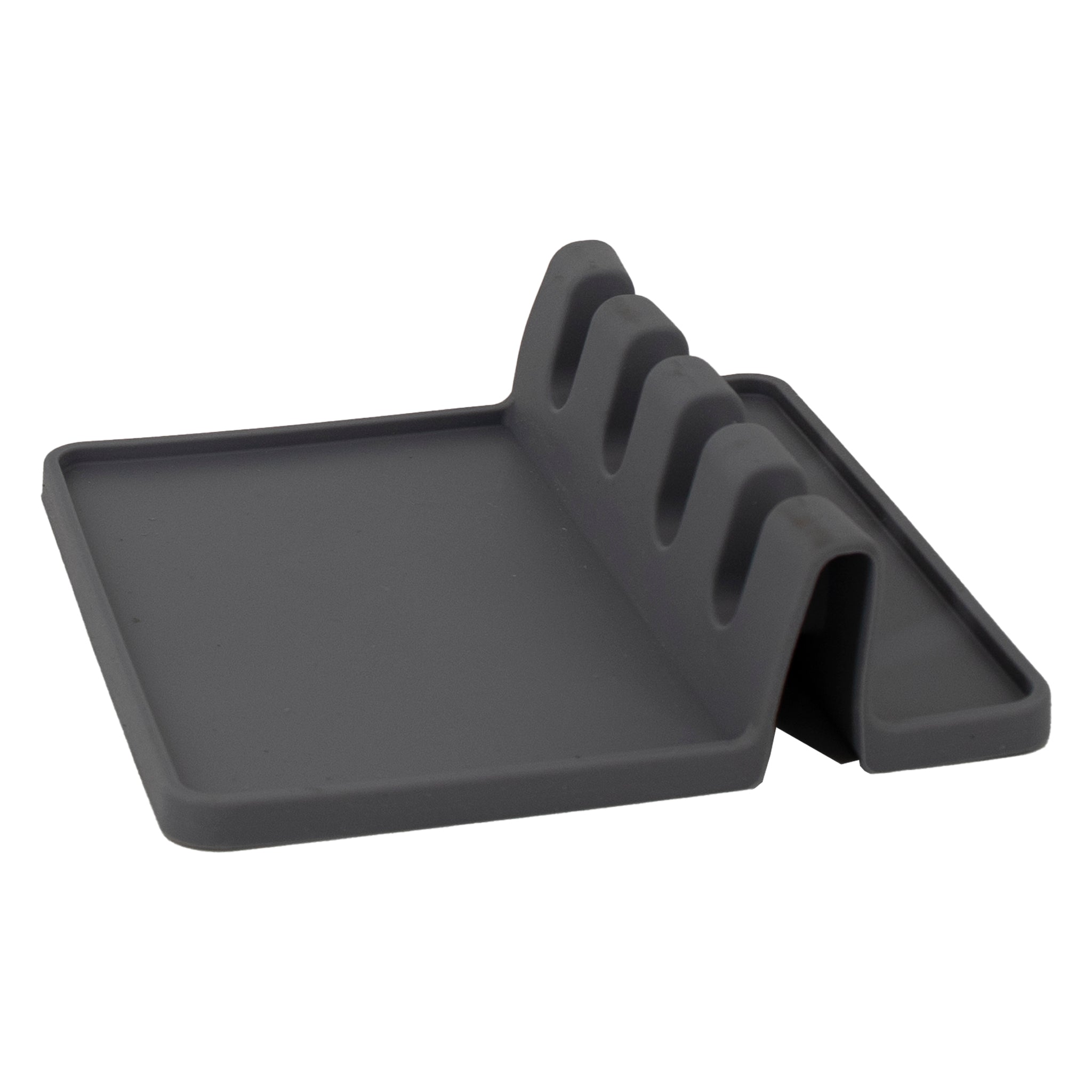REGENT KITCHEN MULTI UNTENSIL 4 SLOT SILICONE SPOON REST, 140X136MM
