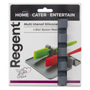 REGENT KITCHEN MULTI UNTENSIL 4 SLOT SILICONE SPOON REST, 140X136MM