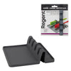 REGENT KITCHEN MULTI UNTENSIL 4 SLOT SILICONE SPOON REST, 140X136MM