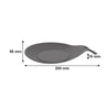 REGENT KITCHEN GREY SILICONE SPOON REST, 200MM