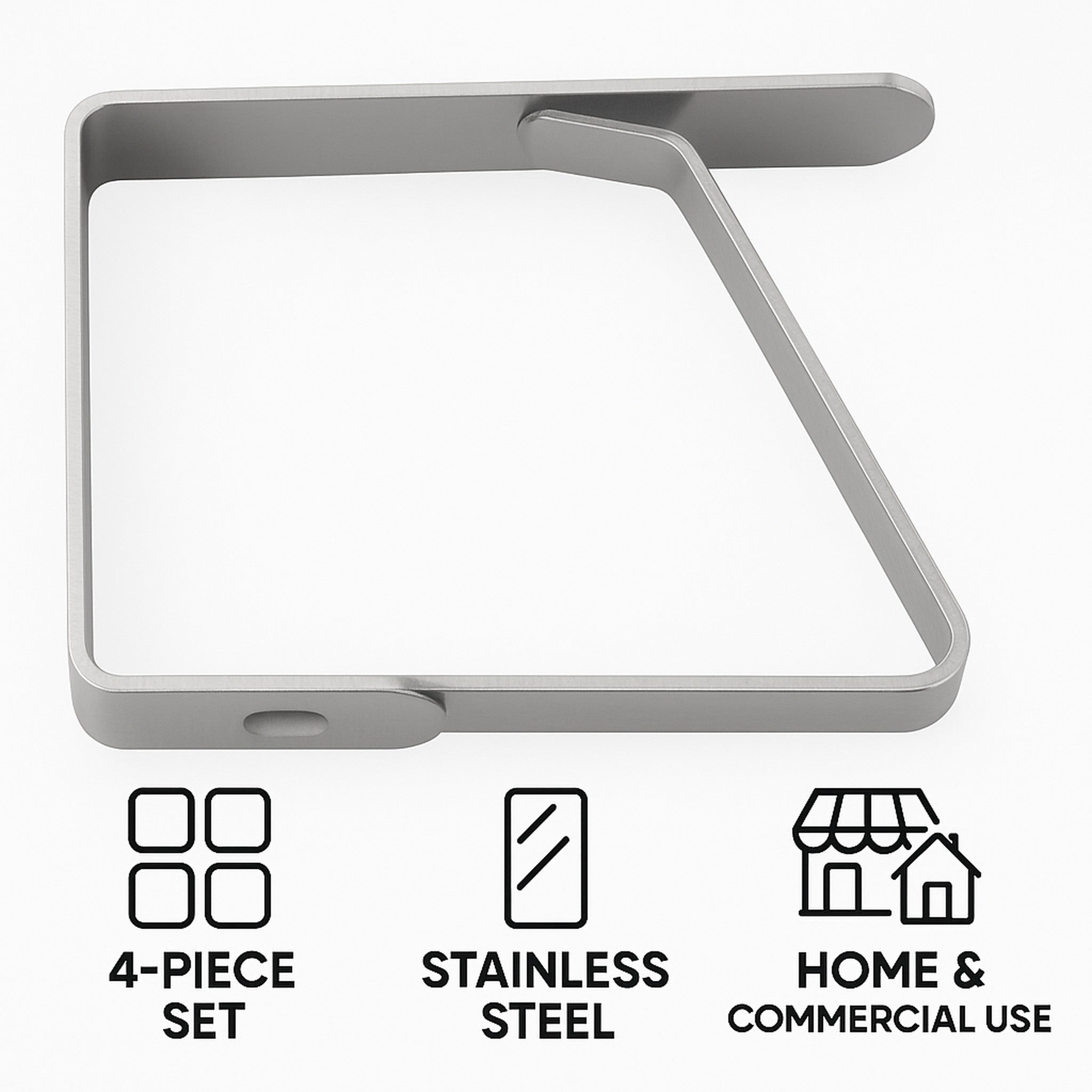 REGENT KITCHEN TABLE CLOTH CLIPS STAINLESS STEEL 4PK