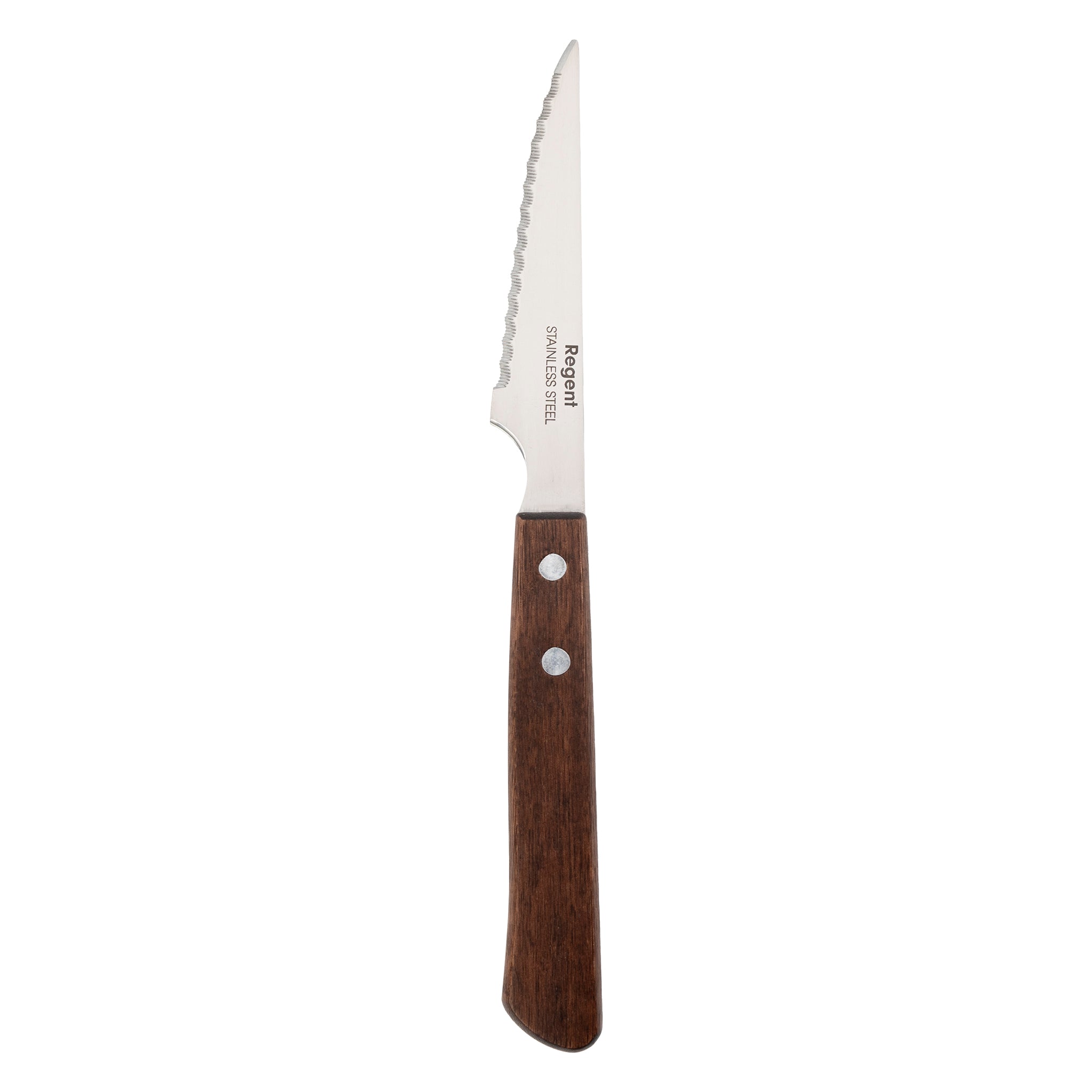 REGENT KITCHEN STEAK KNIVES WITH WOODEN HANDLES 4PK, 222MM