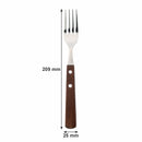 REGENT KITCHEN FORKS WITH WOODEN HANDLES 4CE SET, 209MM