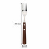 REGENT KITCHEN FORKS WITH WOODEN HANDLES 4CE SET, 209MM