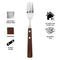 REGENT KITCHEN FORKS WITH WOODEN HANDLES 4CE SET, 209MM
