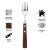 REGENT KITCHEN FORKS WITH WOODEN HANDLES 4CE SET, 209MM