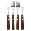 REGENT KITCHEN FORKS WITH WOODEN HANDLES 4PK, 209MM