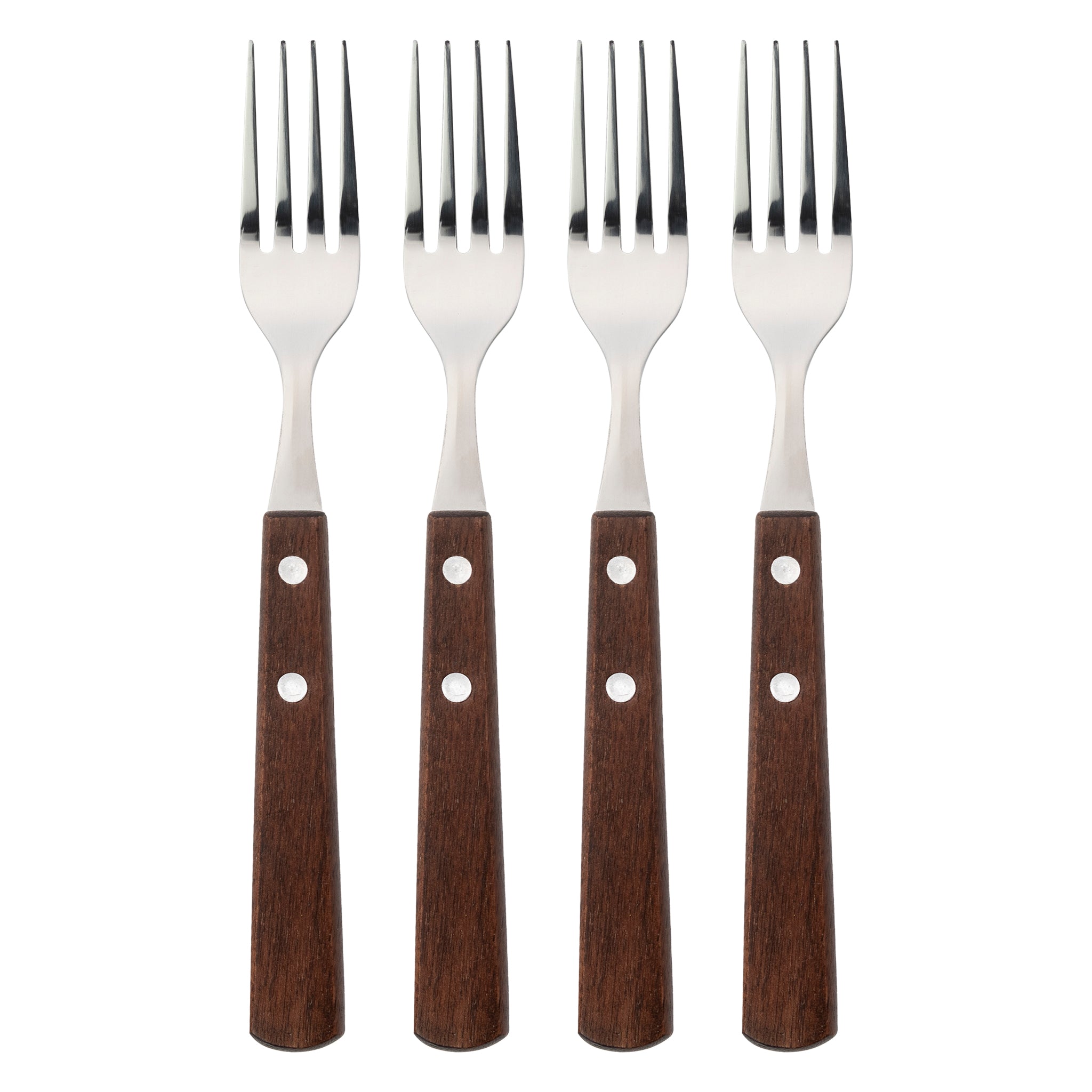 REGENT KITCHEN FORKS WITH WOODEN HANDLES 4PK, 209MM