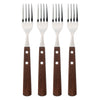 REGENT KITCHEN FORKS WITH WOODEN HANDLES 4CE SET, 209MM