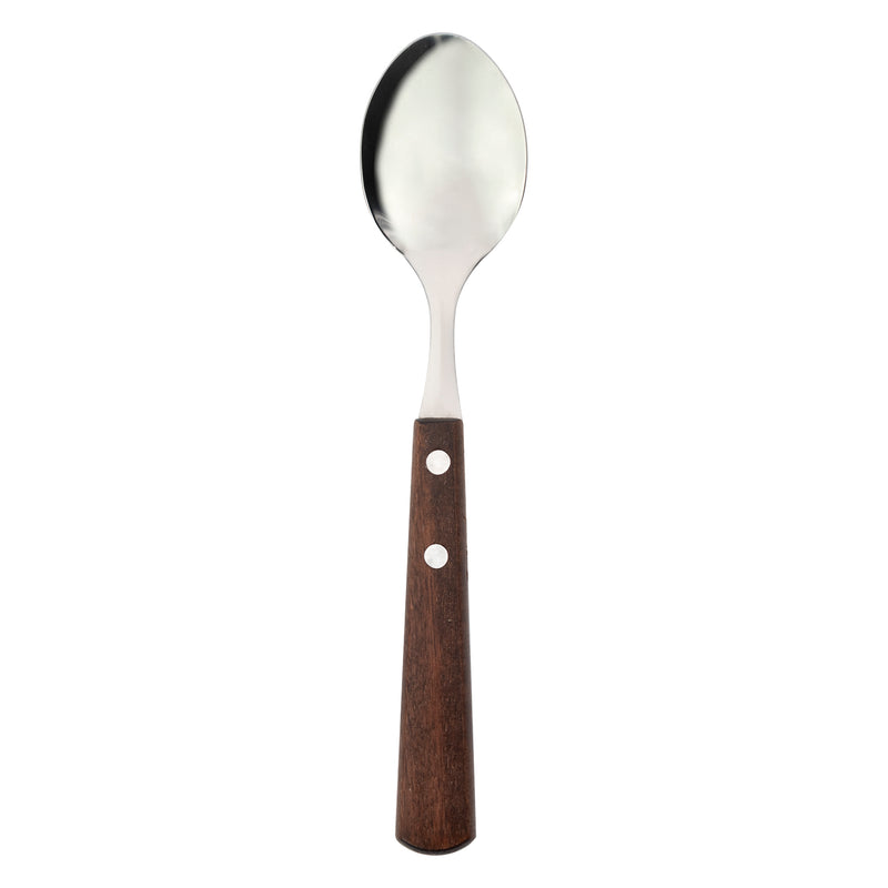 REGENT KITCHEN TABLE SPOONS WITH WOODEN HANDLES 4PCE SET, (205X42X10MM)