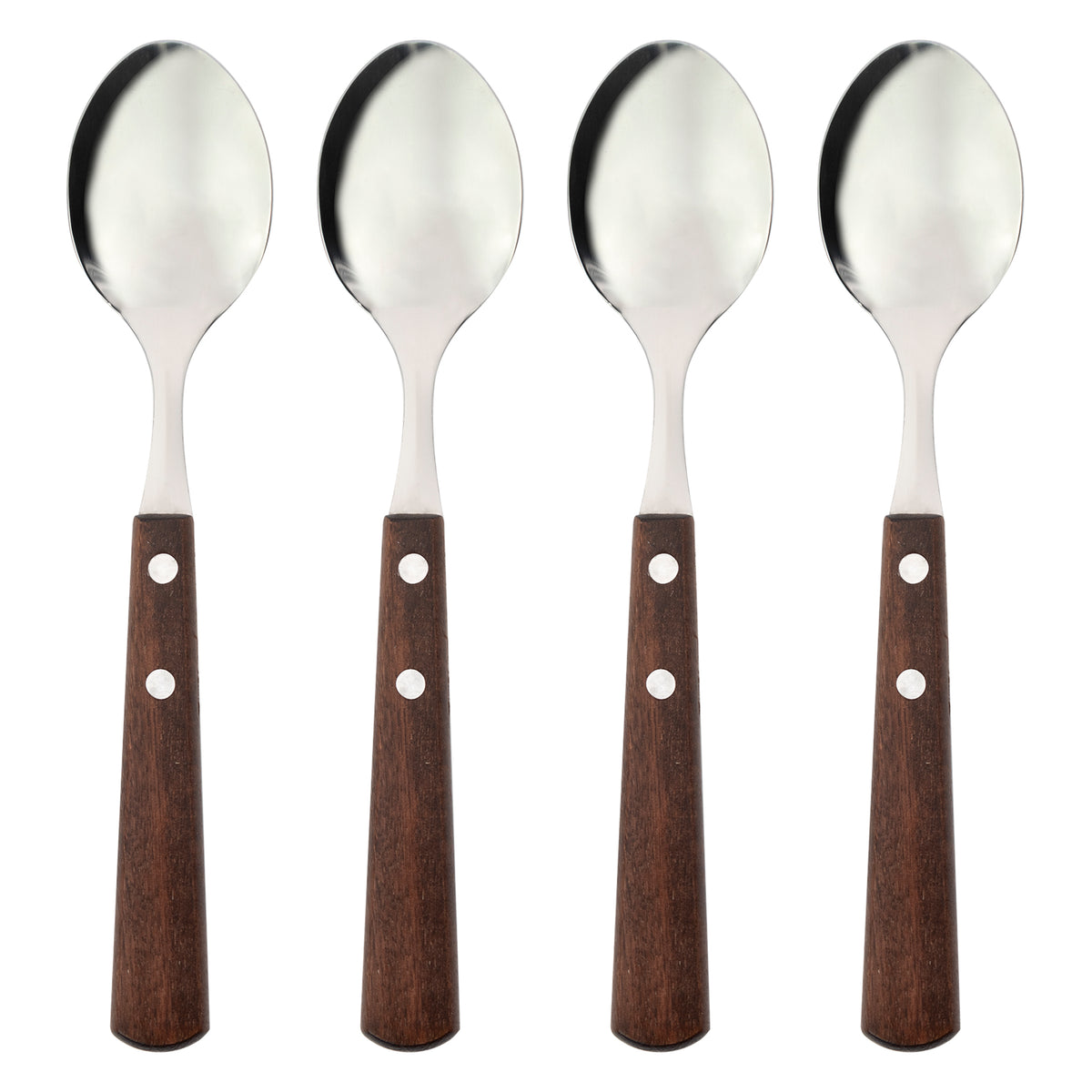 REGENT KITCHEN SPOONS WITH WOODEN HANDLES 4PK, 205MM