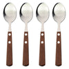REGENT KITCHEN TEASPOONS WITH WOODEN HANDLES 4PK, 162MM