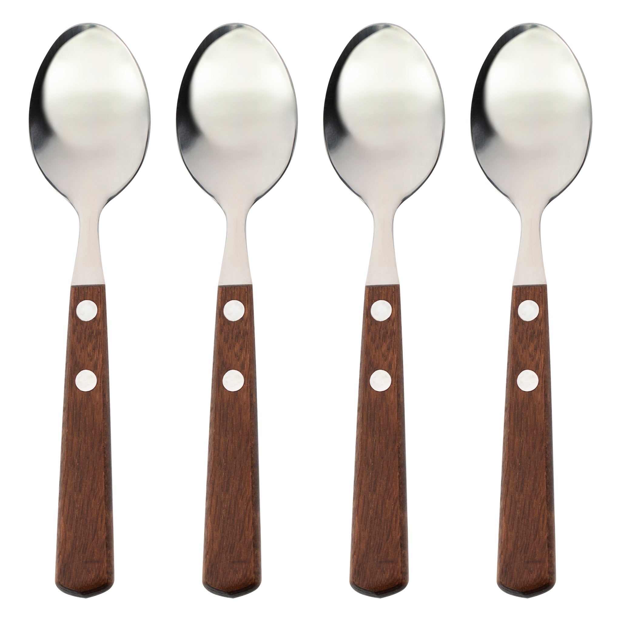 REGENT KITCHEN TEASPOONS WITH WOODEN HANDLES 4PK, 162MM