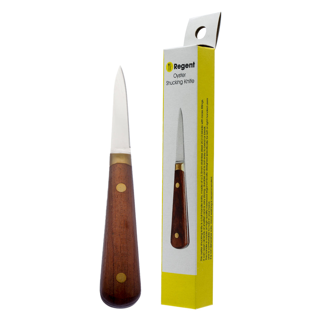 REGENT KITCHEN OYSTER SHUCKING KNIFE WITH ROSEWOOD HANDLE, 160MM