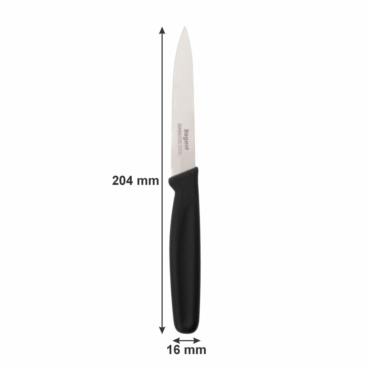 REGENT KITCHEN PARING KNIVES WITH BLACK HANDLES 3PCS SET, 207MM