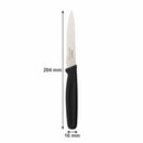 REGENT KITCHEN PARING KNIVES WITH BLACK HANDLES 3 PIECE SET, 207MM