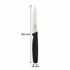 REGENT KITCHEN PARING KNIVES WITH BLACK HANDLES 3 PIECE SET, 207MM