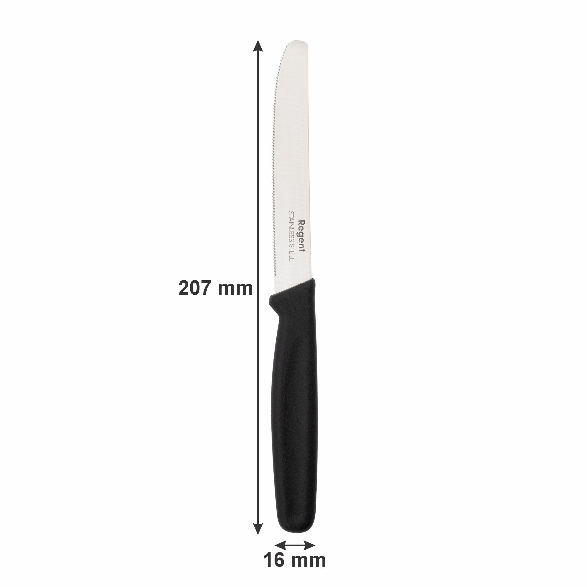 REGENT KITCHEN PARING KNIVES WITH BLACK HANDLES 3PCS SET, 207MM