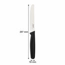 REGENT KITCHEN PARING KNIVES WITH BLACK HANDLES 3 PIECE SET, 207MM