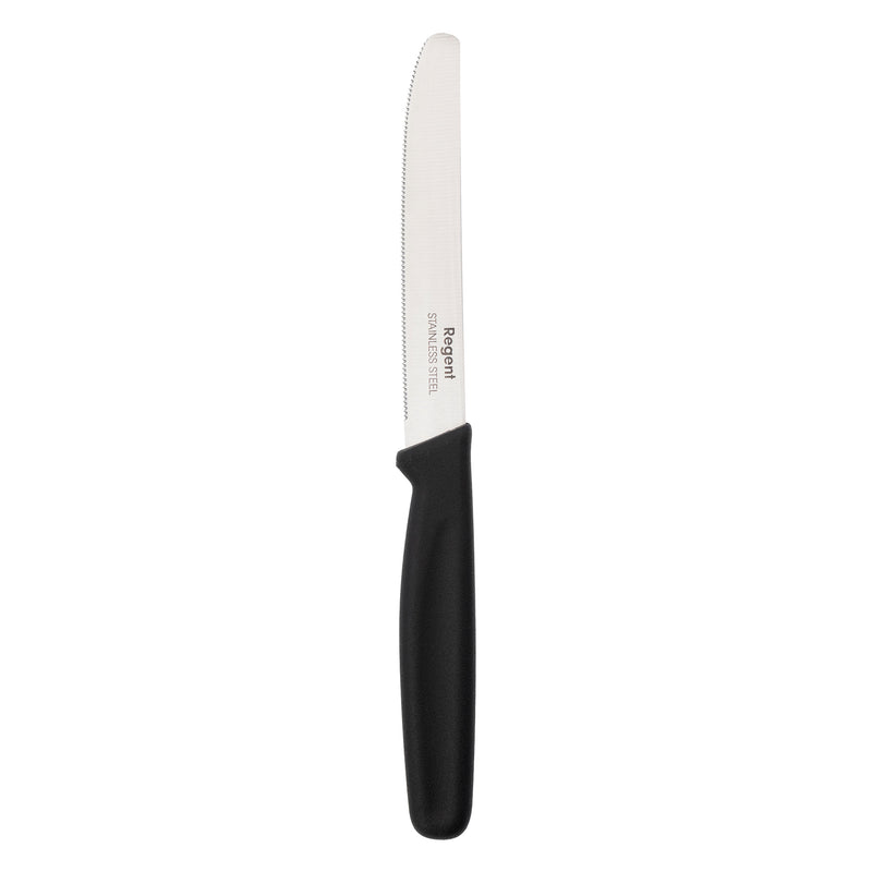 REGENT KITCHEN PARING KNIVES WITH BLACK HANDLES 3 PIECE SET, 207MM