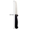 REGENT KITCHEN STEAK KNIVES WITH ROUND TIPS AND BLACK HANDLES 6 PACK, (213X25X12MM)