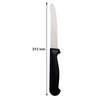 REGENT KITCHEN STEAK KNIVES WITH ROUND TIPS AND BLACK HANDLES 6 PACK, (213X25X12MM)
