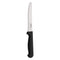 REGENT KITCHEN STEAK KNIVES WITH ROUND TIPS AND BLACK HANDLES 6 PACK, (213X25X12MM)